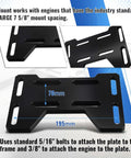 Heavy Duty Adjustable Mini Bike Mounting Plate Adapter Bracket For GX240 GX270 GX390 And Predator 420cc Engines Fits DB30 Through Big Block 8 13HP OHV Mini Bikes Black, 195mm x 70mm billet aluminum