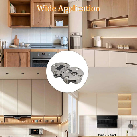Two Pack 90 Degree Adjustable Concealed Cabinet Door Hinges With Page Turning Axis Zinc Alloy Drop Down Flush Hinge in modern kitchen