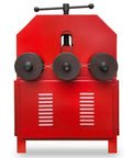 Electric Pipe Bender Kit With Nine Round And Eight Square Dies 1.5KW 110V Copper Coil Motor front view with three rollers.