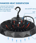 UFO LED High Bay Light 150W Dimmable Shop Warehouse Lighting 5000K 22500lm ETL Listed With 5ft US Cable Plug illustration