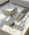 30 Piece Stainless Steel Folding Hinges 180 Degree Flip Cover Hinge Kit For Sewing Machine Cabinets And Cabinet Corners