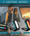 Image showing 1000 Lumens Rechargeable LED Work Light With Magnetic Base And 180 Degree Swivel, 3 lighting modes.
