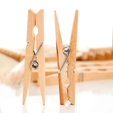 Wooden clothespins using 40 Pack Stainless Steel Tiny Torsion Springs For DIY Repair Woodworking And Hair Clip Replacements