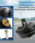 Top Shelf Power Brake Booster 53-2791 Slips Right Onto Toyota Tacoma 1995-2001 T100 1994-1998 close-up of black vacuum booster.