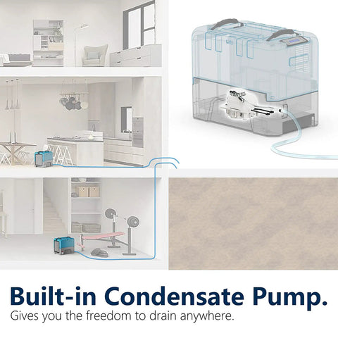 Beast Mode Commercial Dehumidifier Handles 180 Pints Daily Built In Drain Pump Eats Through Heavy Damp For Tough Water Damage Jobs That Need Heavy Duty Extraction Power Without Any Sweat At All