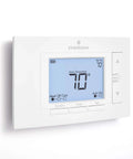 Easy Install Non-Programmable Thermostat Model 1F85U-22NP with Built-In Level on white wall