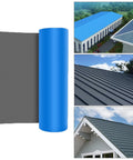 Heavy Duty Self Adhesive Roofing Underlayment 30cm by 5m roll, used on various roof styles for waterproofing solutions.