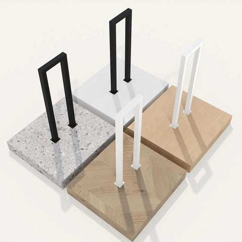 Rock Solid Two Foot White U Shaped Safety Guardrail With Decorative Cover And Non Slip Grip For Indoor Or Outdoor Steps Built Tough Galvanized Steel That Handles Rough Weather Without Skipping A Beat on various material bases.
