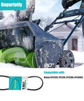 Snow Blower Auger Drive Belt Replacement 1/2 Inch By 40 Inch For ST1232E ST1236 ST1236E ST1336LE And 72086 72385 Models, Replaces 07208600 07238500