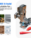 Red 20 Pack Stripped Screw Hole Repair Anchors for Door Hinges and Wood Screws, multi-use durable ABS, shown on various materials
