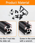 230 Pcs M5 T Nuts And T Slot Bolts Set With Hammer Head T Slot Nut And Hex Button Head Socket Cap Screws For 2020 Aluminum Extrusion