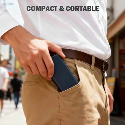 Compact size of Pro Grade All In One 25in1 Precision Screwdriver Set fits in pocket for easy portability.