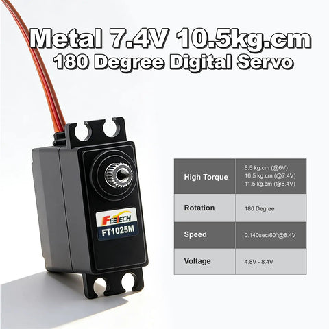 Dope Precision Digital Rc Servo Serving Ten Point Five K Of Raw Torque With Heavy Duty Steel Gears Making It A Rad Upgrade For Slick Trx4M ScX24 10th Scale Crawlers Robots Boats And Planes Any Day.
