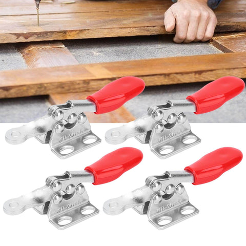 Heavy Duty Toggle Clamps Set Of Four Galvanized Iron Quick Release Woodworking Jigs And Fixtures For Welding And Assembly