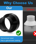 Comparison between 5 Inch To 4 Inch Duct Reducer Galvanized Steel Increaser For Inline Fans Grow Tents Ventilation And Dust Collection Black and other reducer.