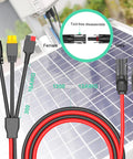10 Ft 6 In 1 Solar To XT60 Anderson Extension Charge Cable Kit For DIY Solar Setups With Connectors and Copper Conductors