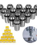 Grab This 15 Pcs ER11 Spring Collet Set For Super High Precision CNC Engraving Milling And Lathe Tools with steel build.