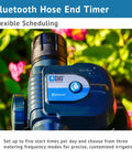 Bluetooth Hose End Timer With Smart Control for Wireless Irrigation against garden background