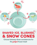 Score This Electric Shaved Ice And Slushy Maker For Instant Summer Vibes And Perfectly Fluffy Snow Cones with adjustment dial and frozen treats.