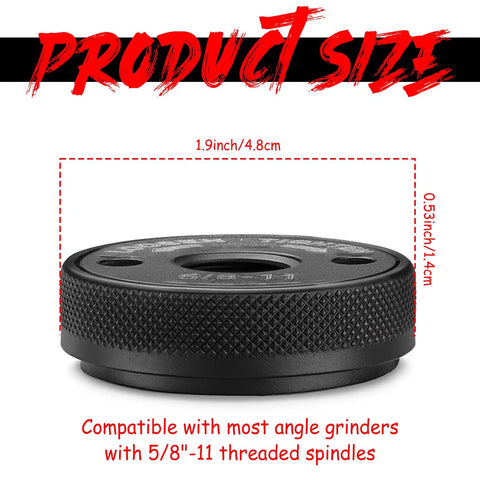 4 Pack 5/8-11 Angle Grinder Flange Nut With Quick Release Lock, black flange nut dimensions