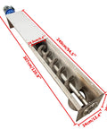 Rock Solid 304 Stainless Steel U Trough Auger Screw Conveyor Featuring A 9 Inch Helical Blade Driven By A Heavy Duty 220V 3 Phase 3KW Motor for smooth bulk transfer.