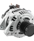 Premium 2.4L Four Cylinder Alternator Replacement For 2007 To 2013 Camry, 2009 To 2010 Corolla XRS, 2009 To 2013 Matrix, 2009 To 2010 Pontiac Vibe, And 2008 To 2013 Scion xB 2.4L L4 With Plug And Play Ease And Part Numbers 11195N 11195 104, front view