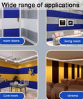 High Density Self Adhesive Acoustic Foam Panels 2 Inch Thick Sound Dampening Tiles used in various room applications.