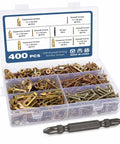 Workhorse 400 Piece Self Drilling Drywall Anchor And Screw Kit With 170 Expansion Anchors 200 Drywall Screws And 50mm Double Ended Driver Bit For Quick Strong All In One Hollow Wall Mounts, plastic case