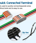 Dual Shielded 22 AWG 4 Conductor Cable 25 Ft Pure Copper Core UL2464 Shielded Wire with quick connect terminal and zip ties