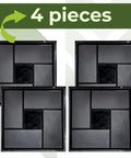 4 Piece Concrete Molds Set For DIY Patio Pavers And Labyrinth Pathmaker Slab Stones Reusable Plastic Molds For Walkways