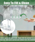 Clear Window Bird Feeder With Ultra Strong Suction Cups Dual Seed Tray And Water Bowl Easy To Install And Clean in use