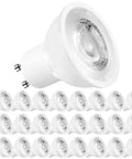 MR16 GU10 LED Bulbs Dimmable 50W Halogen Replacement, 5000K Bright White, 500 Lumens, 120V Spotlight LED Bulb, 24 Pack