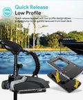 Xi Series Quick Release Mounting Bracket Kit Replacement for Xi3 Xi5 Trolling Motors, Aluminum Black shown in use on water
