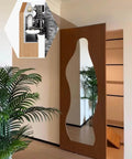Concealed Track Sliding Door Hardware Kit For 2 To 6 Foot Doors, Invisible Barn Door Rail System with wall-mounted design in living room.