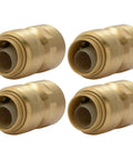 Four Half Inch Push To Connect Brass Plumbing Adapter Fitting For PEX Copper CPVC PE RT HDPE MNPT Thread Transition From Pipe