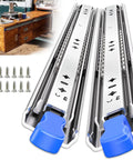 260 Lbs Heavy Duty Locking Drawer Slides Full Extension Ball Bearing Rails With Lock Side Mount Built To Last For Industrial Tool Boxes 22 Inch Pair Includes M5 Screws