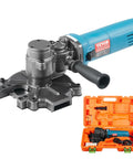 VEVOR Electric Rebar Cutter 1100W Portable Wire Rod Shear Cuts Up To 3/2 Inch Rebar with tool case and handle.