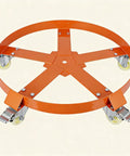 Workhorse Heavy Duty Drum Dolly With 4 Wheels, Steel Oil Barrel Cart For Moving Bulk Cylinders, smooth rolling circular base with wheels