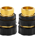Aluminum Garden Hose Quick Connect Fittings 4 Piece Set Three Quarter Inch No Leak Quick Connectors Includes 2 Male And 2 Female