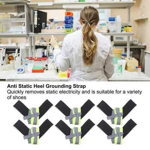 12 Pack ESD Anti Static Foot Heel Straps and Wrist Strap Kit in lab setting