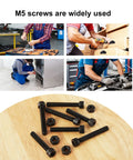 Heavy Duty M5 Hex Socket Cap Screws Bolts Nuts Kit 50 Pcs Set 50mm 60mm 70mm 80mm Fully Threaded 12.9 Grade in workshop use
