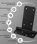 Genuine 5 Inch Matte Black Door Hinges 4 Pack Heavy Duty Gate Hardware With No Fuss Screws For Smooth Swings And Real Thick Steel Toughness For Your Next Outdoor Fix, showcasing specifications and features.