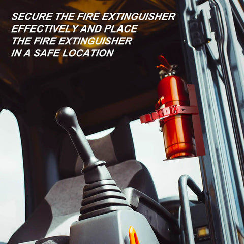 Heavy Duty Metal Fire Extinguisher Wall Mount Bracket Holds Up To Five Pounds Red Indoor Safety Stand Keep Your Emergency Gear Locked And Loaded Where You Need It Right Now