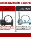 Comparison of Heavy Duty 2.5 Inch Exhaust Hanger Clamp On Universal Fit for Cars and Trucks, ours versus others.