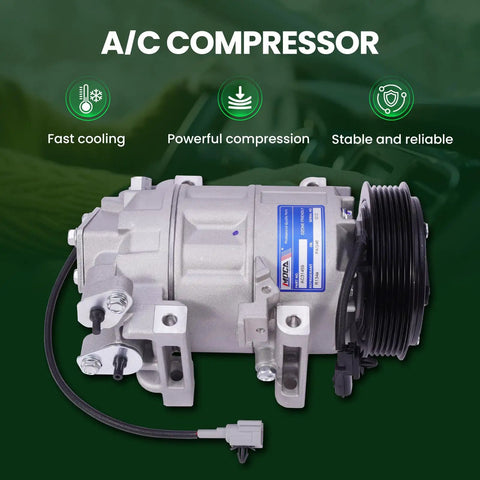 AC Compressor With Clutch Fits Nissan Altima And Infiniti Qx60 2.5L 3.5L Engines Replacement CO29073C view showcasing compressor with pulley.