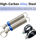 Top Shelf 2 Pack Trunk Lid Springs Crafted From Heavy Duty Stainless Steel Automatic Lift Supports with clip mounts.