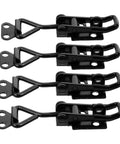 Four Beefy Heavy Duty Stainless Steel Toggle Latch Clamps, adjustable quick release pull latch with lock hole, 200kg capacity, side view