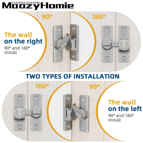 Heavy Duty Badass Flip Door Latch With Slick Silver Coating And Smooth 90 To 180 Degree Action For Barn Doors Cabinets And Bathrooms installation guide