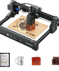 Portable 2.5W Laser Engraver With Wireless App Do It Yourself Precision Engraving Machine for wood and leather shown in action
