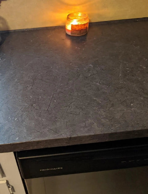 Kitchen Countertop Vinyl Wrap Self Adhesive Matte Gray Soapstone Look Peel And Stick for DIY Reno waterproof surface